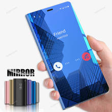 Smart Mirror Flip Phone Case For Huawei Honor 8X P30 P20 Lite Mate 20 10 Pro Note 10 P Smart Z Y5 Y6 Y7 Y9 Prime 2019 View Cover 2024 - купить недорого