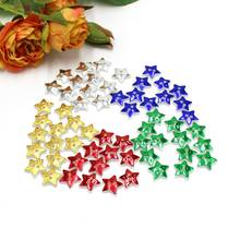 Botões de plástico em forma de estrela, botões artesanais de decoração de natal de 13mm com 100 peças 2024 - compre barato