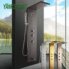 Yanksmart-chuveiro de parede com jatos de água, para banheira, sistema de massagem, mostrador de temperatura, painel de parede 2024 - compre barato