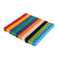 Cubos a presión de 10 colores para niños, bloques de contar entrelazados, juguetes de Aprendizaje Temprano manipulativos de matemáticas, 100 piezas 2024 - compra barato