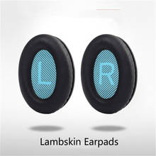 Sheepskin Headset Foam Cusion Replacement for BOSE QC35 QC25 QC2 Genuine Leather Headphone Earpads Lambskin Sponge Cover 2024 - buy cheap