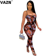 VAZN-body Sexy con estampado para mujer, conjunto largo de 2 piezas con tirantes finos, pantalones largos, conjunto popular para mujer 2020 2024 - compra barato