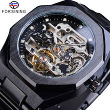 Forsining Tourbillion Military Mechanical Skeleton Steampunk Design Mens Waterproof Automatic Sport Wrist Watch Top Brand Luxury 2024 - buy cheap