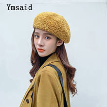 Ymsaid Autumn Winter Solid Color Women Berets Fashion Warm Beret Knit Wool Femal Flat Caps France Hats Ladies Artist Cap 2024 - buy cheap