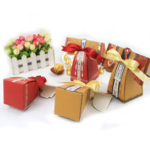 Caja de caramelos Hanfu para novia y novio, con cinta, cajas de regalos para invitados de compromiso, Bonbonniere, suministros para fiesta de recuerdo, 50/100 Uds. 2024 - compra barato
