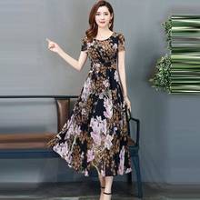 Vestido feminino estampa floral elegante, verão 2020 casual boêmia, vestidos maxi coreano, vestido túnica feminino plus size # p5 2024 - compre barato