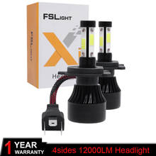 2 Pcs Car Headlight X7 H7 LED H4 H1 H3 H8 H11 H13 H27 880 9004 9005 9006 9007 80W 12000LM Auto Headlamp 6500K Light Bulb 2024 - buy cheap