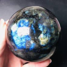 200-1000g de labradorita Natural, cristal Orb, esfera de piedras preciosas, bola Reiki curativa 2024 - compra barato