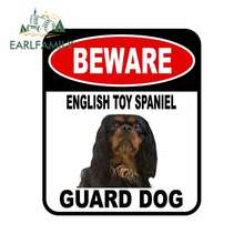 Earlfamily 13cm x 11cm cuidado brinquedo inglês spaniel guarda cão carro adesivo capa arranhões sinal composto decalque do cão de estimação 2024 - compre barato