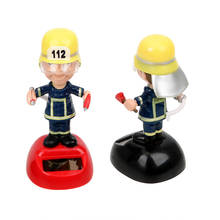 Solar Powered Dancing Toy Swinging Firemen Shape Car Ornament Plastic Dashboard Decoration Auto Accessories Car Styling 2024 - buy cheap