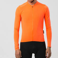 2019 SPEXCEL bright orange pro aero 2 brushing thermal fleece cycling jersey long sleeve winter with seamless cuff men & woman 2024 - buy cheap