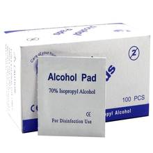 100PCS/Set Portable Alcohol Swabs Pads Wipes Antiseptic Cleanser Cleaning Sterilization First Aid Home Skin Makeup Hot 2024 - buy cheap