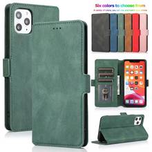 Ultra Thin Leather Flip Cover Wallet Case for iPhone 11 Pro XS Max XR X 8 7 6s 6 Plus 5 5S SE 2020 Card Slots  Coque Stand 2024 - buy cheap