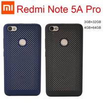 Чехол для xiaomi redmi Note 5A Prime, 1000 дышащий чехол с отверстиями, матовый чехол для redmi Note 5A Pro, оригинальный бренд Xiaomi 2024 - купить недорого