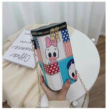 Disney-Bolso bandolera con estampado de dibujos animados para teléfono móvil, bolsa bonita con estampado de dibujos animados del Pato Donald, para monedas, Pintalabios, chica salvaje 2024 - compra barato