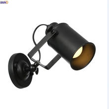 IWHD Black Metal Vintage Wall Lamp Beside Bar Restaurant Stair Home Lighting Loft Industrial Decor Retro Wall Light Sconce LED 2024 - buy cheap