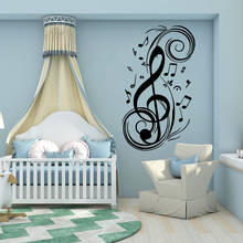 Adesivo de vinil para decoração de parede, arte e notas musicais de vinil para decoração de casa e quarto infantil 2024 - compre barato