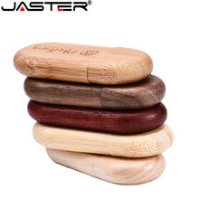 JASTER-pendrive de madera con logotipo personalizado, unidad Flash usb de 4GB, 16GB, 32GB y 64GB, con caja de logotipo Personal, regalo de boda 2024 - compra barato