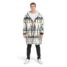 Sudadera con capucha clásica a cuadros para adultos, suéter cálido de felpa con bolsillo, abrigo de lana de TV, mangas estampadas en 3D 2024 - compra barato