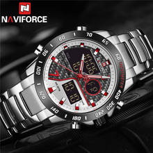 NAVIFORCE Fashion Men Watch Quartz Digital Male Clock Military Sport Stainless Steel Top Brand Luxury Silver Man Wristwatch 9171 2024 - buy cheap