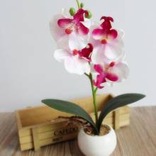 Artificial Flower Bonsai Orchid Bonsai Artificial Colorful Butterfly Orchid Flower Pot for Office 2024 - buy cheap