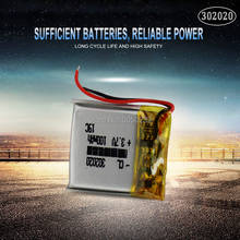Batería recargable de iones de litio para juguetes, altavoz, tacógrafo, MP3, MP4, GPS, Bluetooth, Lipo, 3,7 V, 100mAh, 302020, 1 unidad 2024 - compra barato
