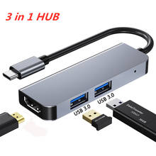 Hub Thunderbolt Dock tipo C a 4K HDMI, adaptador compatible con USB 3,0, estación de acoplamiento para MacBook, Samsung 2024 - compra barato