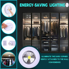 Luz LED COB para debajo del gabinete, lámpara de pared inalámbrica con pegatina adhesiva, para armario, cajón, armario, dormitorio, cocina, luz nocturna 2024 - compra barato