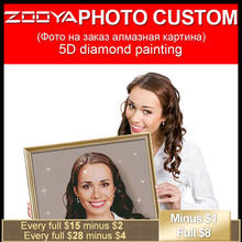 ZOOYA 5D DIY PHOTO CUSTOM Diamond Embroidery Diamond Painting Full Square Diamond Painting Custom Mosaic Picture Wall Decor DZ01 2024 - buy cheap