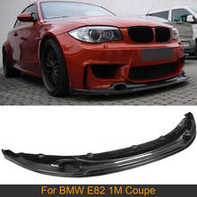 Передний бампер для E82 из углеродного волокна, губа для BMW 1 серии E82 1 м купе 2 двери 2011, передний бампер для автомобиля, спойлер, разветвители, защита 2024 - купить недорого
