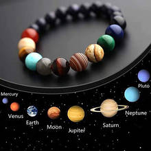 Natural Stone Universe New Eight Planets Bead Bracelet Men Women  Yoga Solar Chakra Bangles 2024 - buy cheap