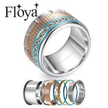 Floya Women Turning Rings Interchangeable Personality Stainless Steel Ring Mutilayer Wedding Band Ring Fashion Jewelry 2024 - buy cheap