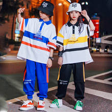 Children'S Hip-Hop Dance Costumes For Kids Girls Summer Short-Sleeved Hiphop Pants Street Wear Boys Jazz Dance Costuems DQS4483 2024 - buy cheap