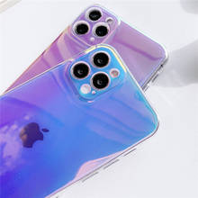 Transparent purple Gradient Case For iPhone 12 Mini SE 2020 XR X XS 7 8 Plus Cases For iPhone 11 12 Pro MAX Full Cover 2024 - buy cheap