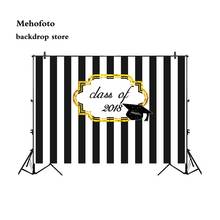 Mehofoto Black and White Stripe Backdrop Happy Birthday Party Background Back to School Backdrops for Photography 2024 - buy cheap