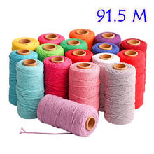 100m Long/100Yard Pure Cotton Twisted Cord Rope Crafts Macrame Artisan String * 2024 - buy cheap