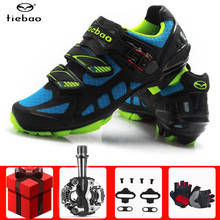 Tiebao-zapatos de ciclismo con Pedal SPD, calzado para bicicleta de montaña con autosujeción 2024 - compra barato