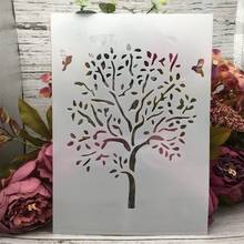 29*21cm árvore grande de a4 faça você mesmo, estênceis de pintura de parede, livro de recortes, gravação em relevo, álbum de papel decorativo, modelo de cartão 2024 - compre barato