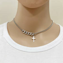 Ожерелье-чокер из нержавеющей стали с крестом, модное ювелирное изделие для мужчин и женщин, лучший подарок, Новое поступление, длина 36 + 5 см 2024 - купить недорого