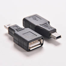 Adaptador convertidor cambiador JETTING 2 piezas negro USB 2,0 A hembra A Mini USB B 5 Pin macho 2024 - compra barato