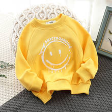 New Children T-Shirt Boys & Girls Spring Autumn Pure Cotton Smiley Face Sweater Kids Fashion 2 3 4 5 6 Years Top Infants Clothes 2024 - buy cheap