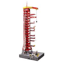 Construcción de la torre Umbilical para niños, Apolo, Saturn V, lanzamiento, bloques de construcción, piezas, se puede utilizar con cohete portador Saturno V, juguete para niños, regalos 2024 - compra barato