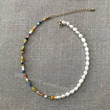 SIQI Store-collar de perlas de agua dulce para hombre y mujer, collar bohemio de lujo con cuentas coloridas, costura estilo mezcla y combinación, joyería 2024 - compra barato