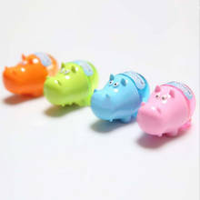 Creative Colorful Hippo Shape Mini Pencil Sharpener Pencil Knife  Students Children Kids Gift Pencil Cutter Random Color 2024 - compre barato