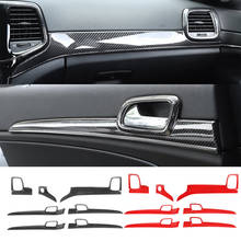 Capa decorativa de painel, de fibra de carbono abs, acessórios automotivos, para jeep grand cherokee 2004-2012 2024 - compre barato