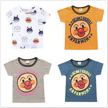 Новая летняя детская футболка, Детская мультяшная футболка Anpanman для маленьких мальчиков и девочек, хлопковая одежда для новорожденных, топ для малышей, футболка с короткими рукавами 2024 - купить недорого