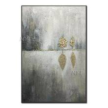 Two Trees And A Reflection Abstract Oil Painting Modern Wall Art Living Room Picture Home Decoration Painting 100% Handmade 2024 - buy cheap