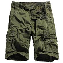 Men Summer Military Cargo Shorts Cotton Trousers Loose Fit Bermuda Masculine Casual Big Multi-Pocket Baggy Brand ShortsZA480 2024 - buy cheap