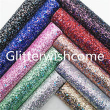 Couro sintético do tamanho de glitterwishcome 21x29cm a4, couro grosso do brilho, vinil da tela do couro do plutônio do falso para arcos, gm800b 2024 - compre barato