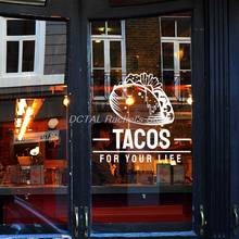 Украшение для ресторана Tacos, Виниловая наклейка Термоаппликации для кухни на стену для столовой, для бара, напитков, художественная наклейка 2024 - купить недорого
